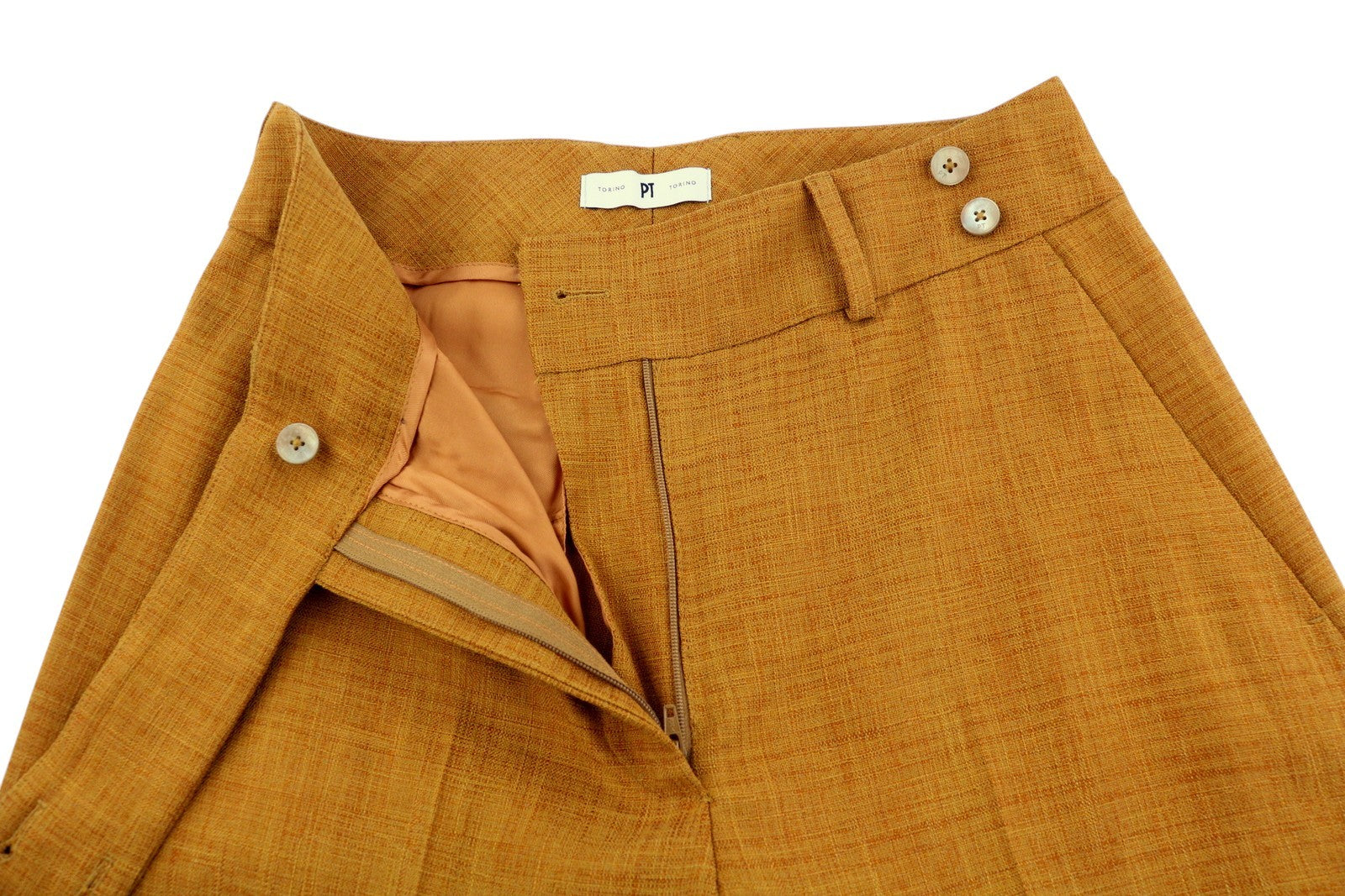 PT TORINO Judy Women's Trousers 40 W27 Brown High Waist Patterned Flare