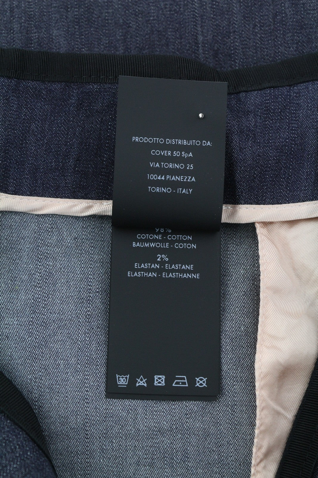 PT TORINO Women's Trousers 40 W30 Dark Blue Denim Look High Waist Flare