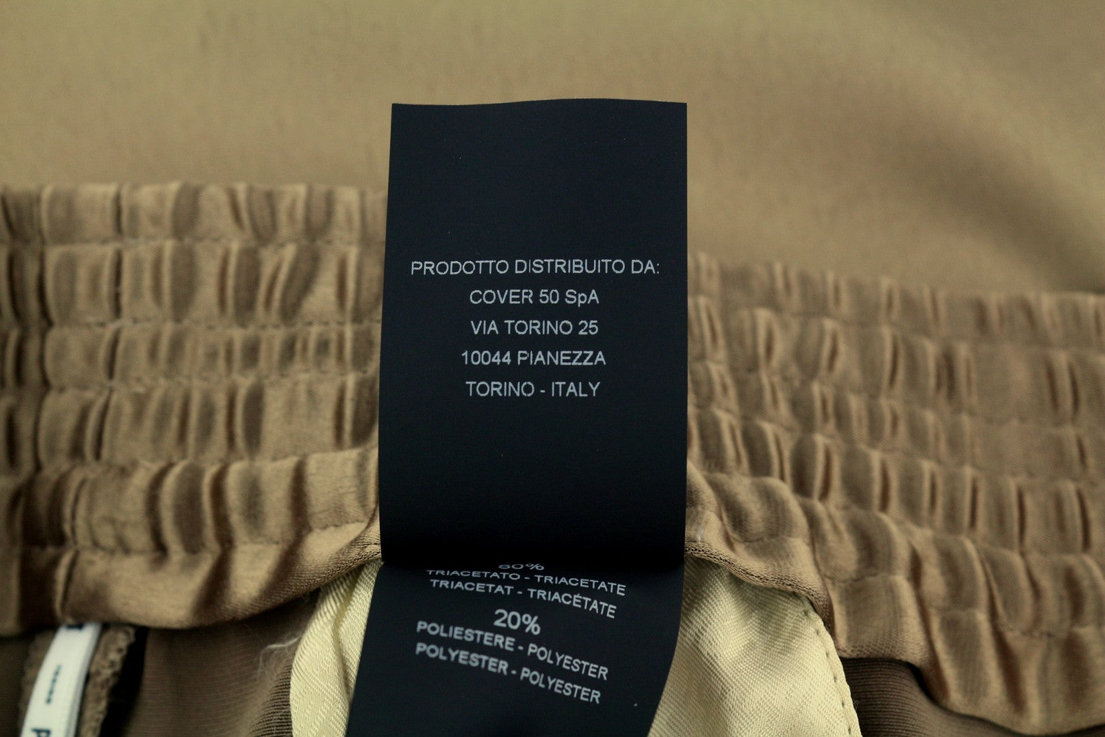 PT TORINO Lydia Women's Trousers 44 W31 Brown Shiny Flared Leg Elastic Waist