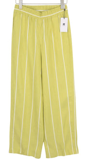 PT TORINO Lydia Women's Trousers 40 W29 Green Pinstripe Linen Blend Elastic