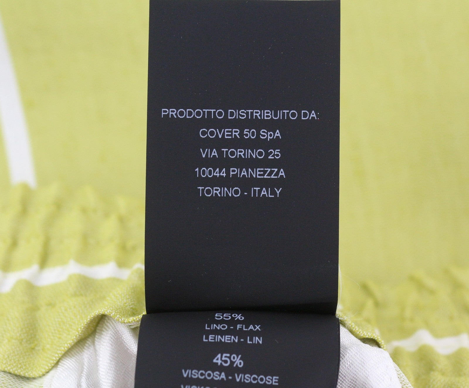 PT TORINO Lydia Women's Trousers 40 W29 Green Pinstripe Linen Blend Elastic