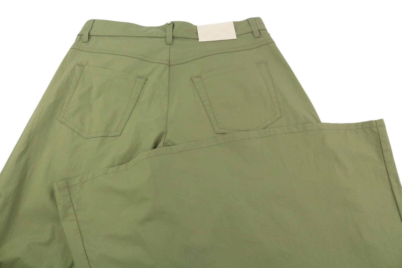LIU JO Flare Utility Women's Trousers W30 Green Wide Leg Cargo Zip Fly