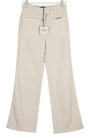 LIU JO Lungo Women's Jeans W28 Beige High Waist Bootcut Light Denim