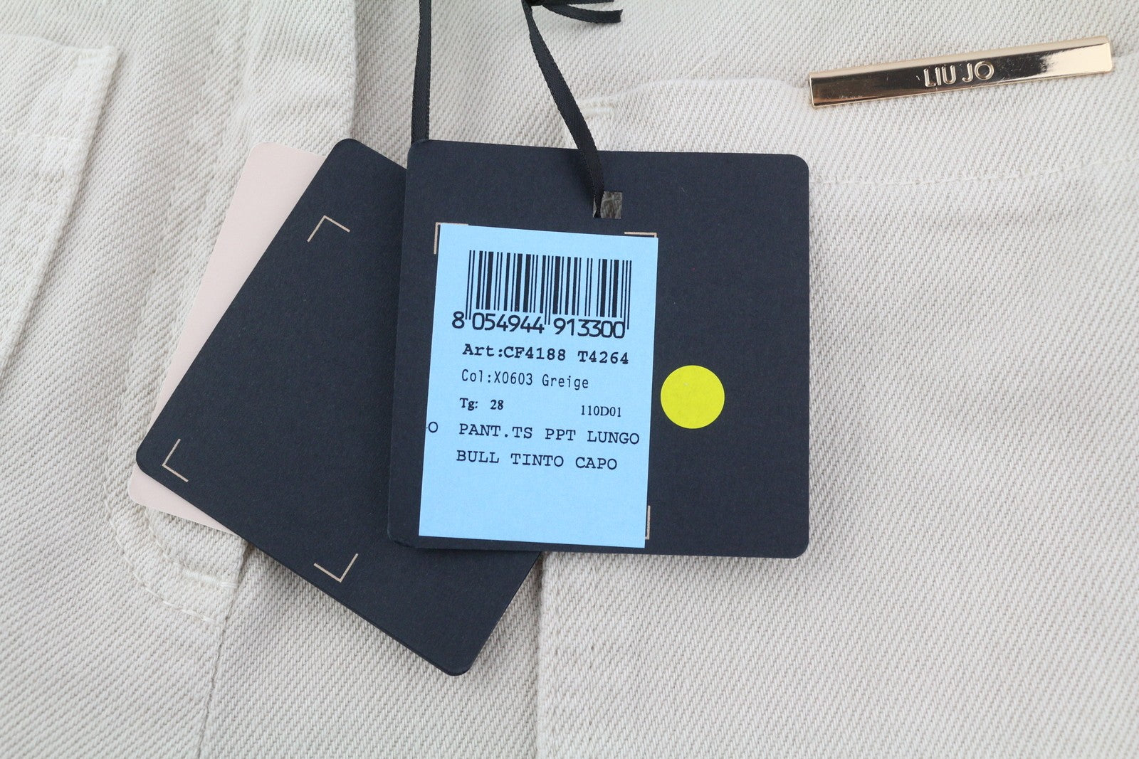 LIU JO Lungo Women's Jeans W28 Beige High Waist Bootcut Light Denim