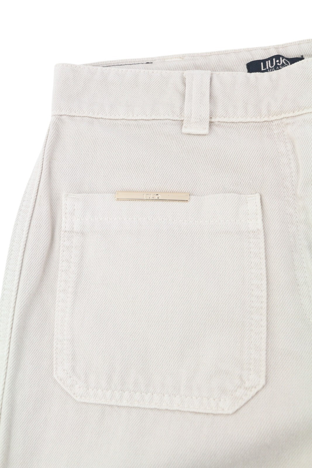 LIU JO Lungo Women's Jeans W28 Beige High Waist Bootcut Light Denim