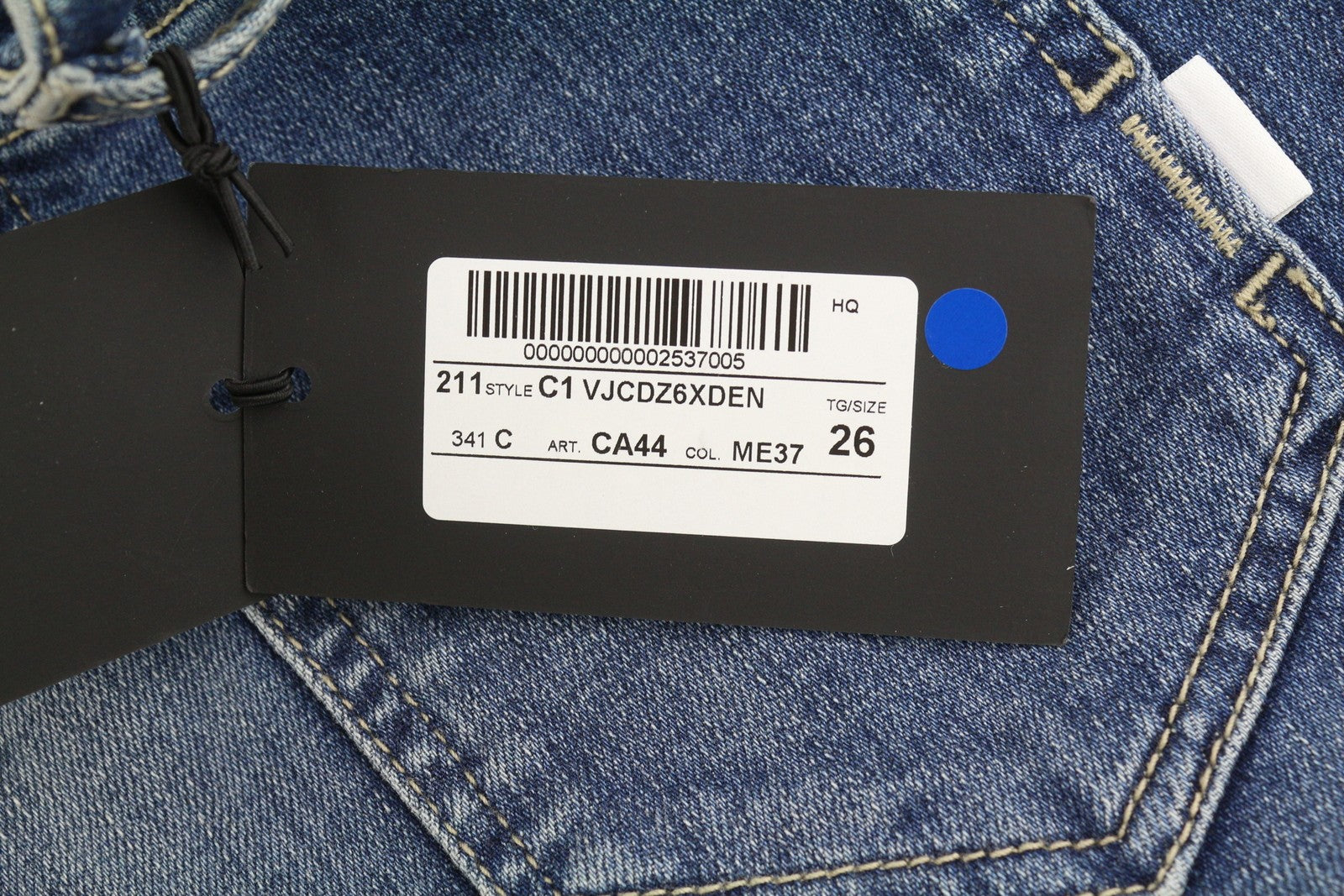 PT TORINO Cyndi Women's Jeans W26 Blue Embroidered Flared High Waist