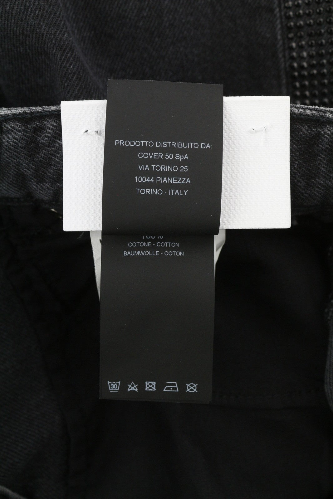 PT TORINO Tracy Women's Jeans W28 Black Straight Leg Ankle Rhinestones