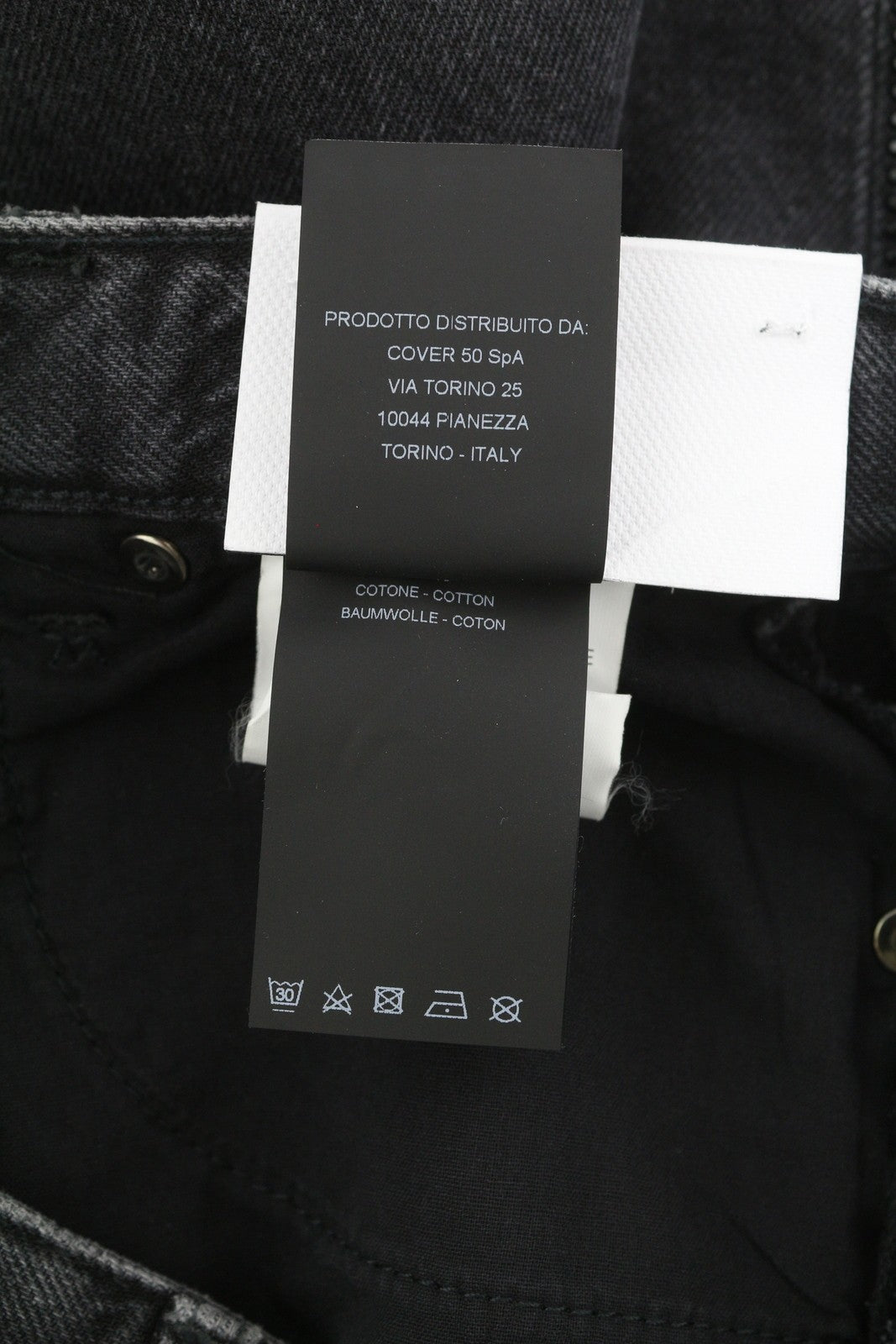 PT TORINO Tracy Women's Jeans W26 Black Straight Fit Rhinestone Detail