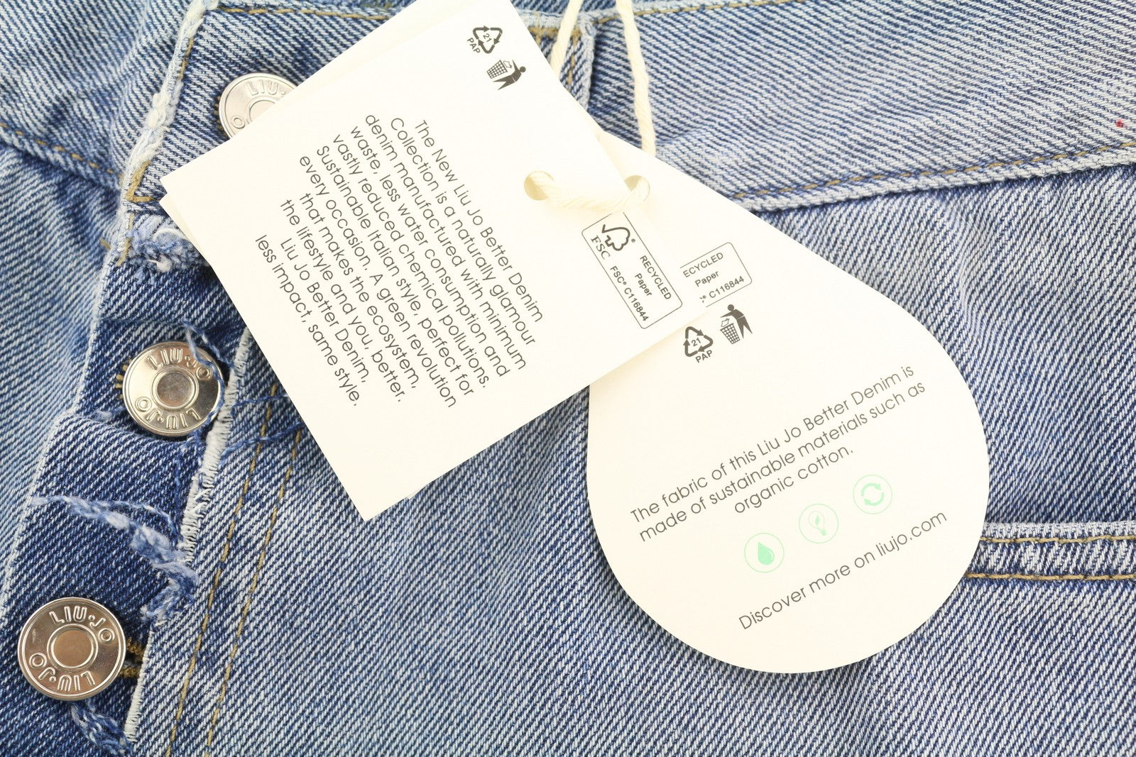 LIU JO Women's Jeans W28 Blue Washed Very High Waist Slim Button Fly