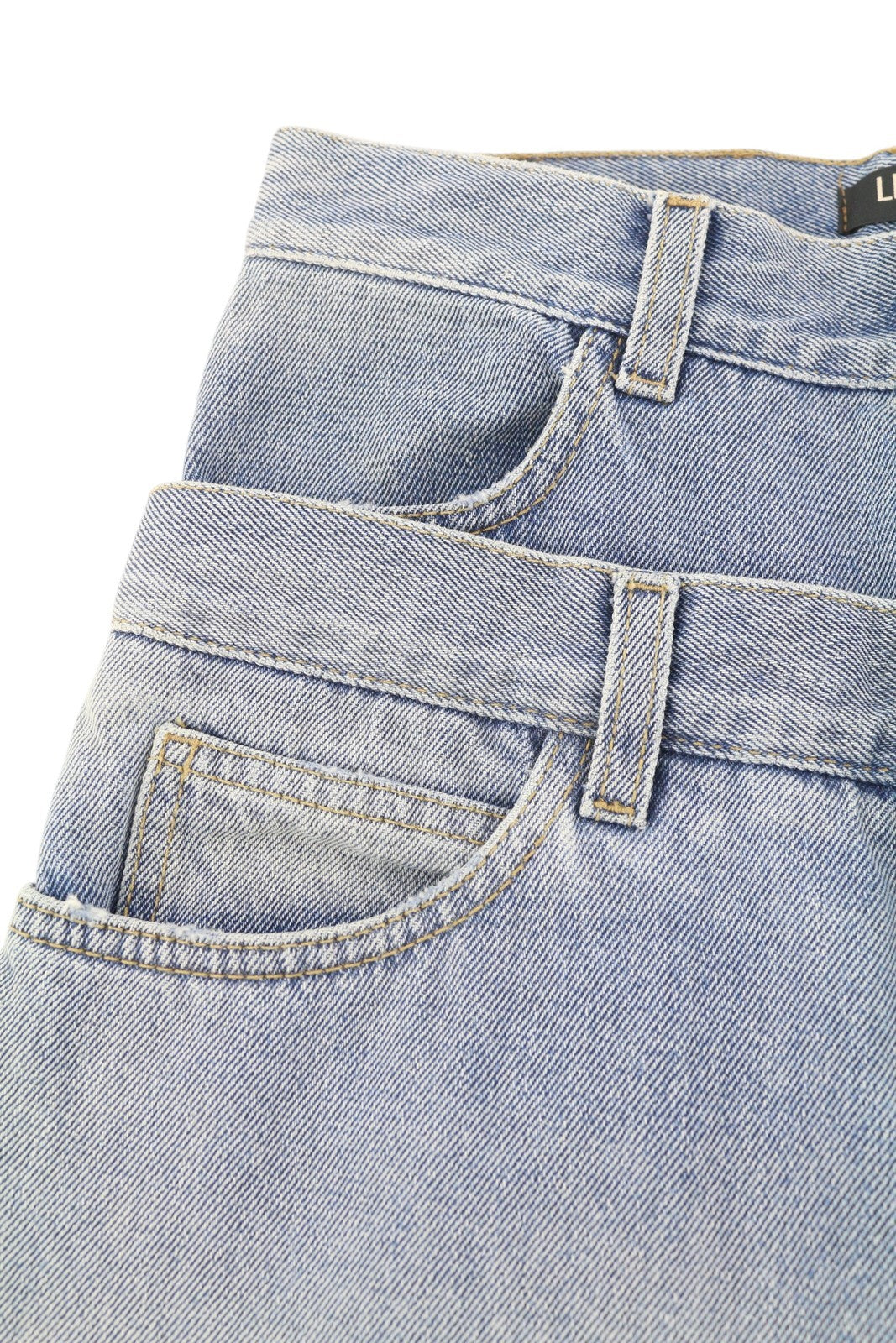 LIU JO Women's Jeans W28 Blue Washed Very High Waist Slim Button Fly