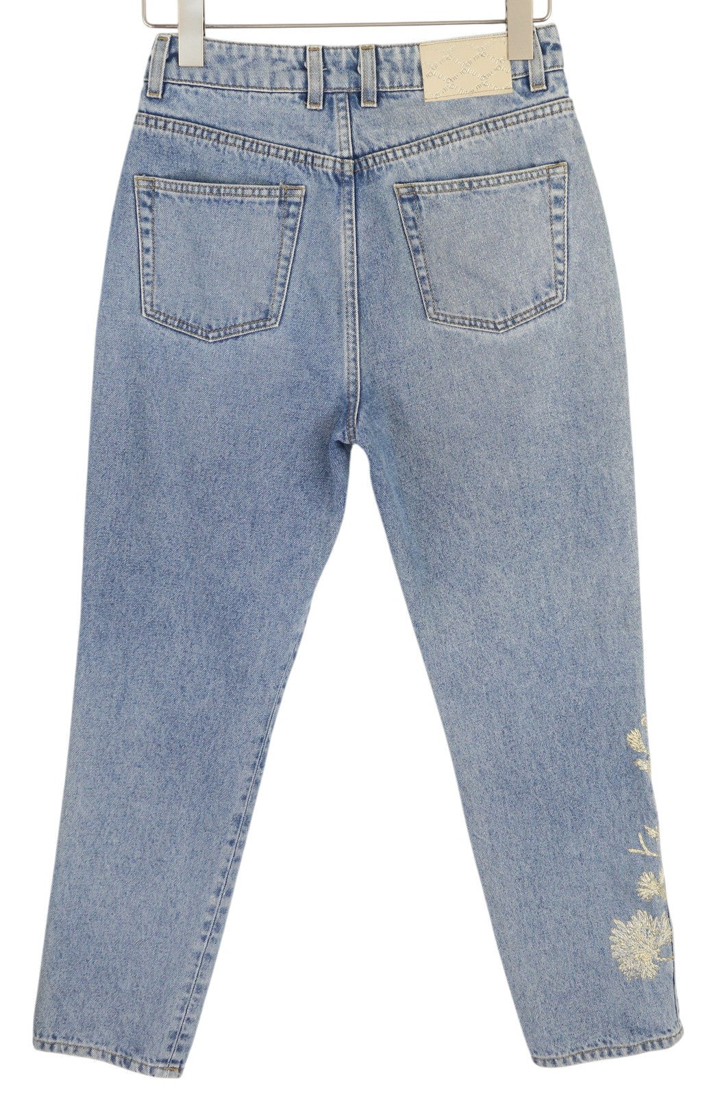 LIU JO New Mom Women's Jeans W28 Slim Embroidered High Waist Button Fly