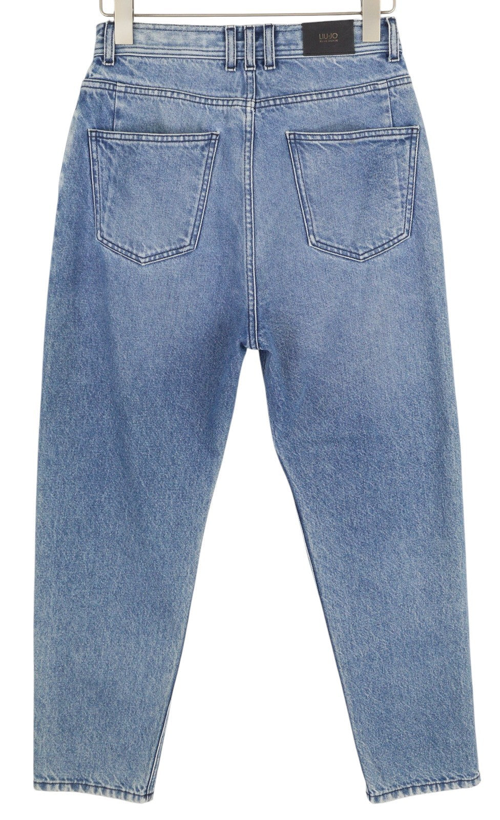 LIU JO Women's Jeans W27 Blue Slim Fit Patterned High Waist Zip Fly