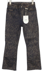 LIU JO Lamina Women's Jeans W28 Glitter Bootcut Patterned Ankle Fit