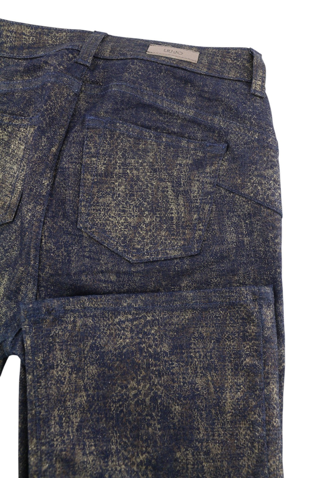 LIU JO Lamina Women's Jeans W28 Glitter Bootcut Patterned Ankle Fit