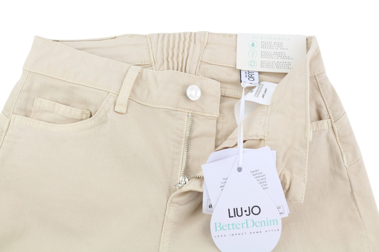 LIU JO Monroe Women's Jeans W28 L28 Slim Bottom Up Light Blue Denim