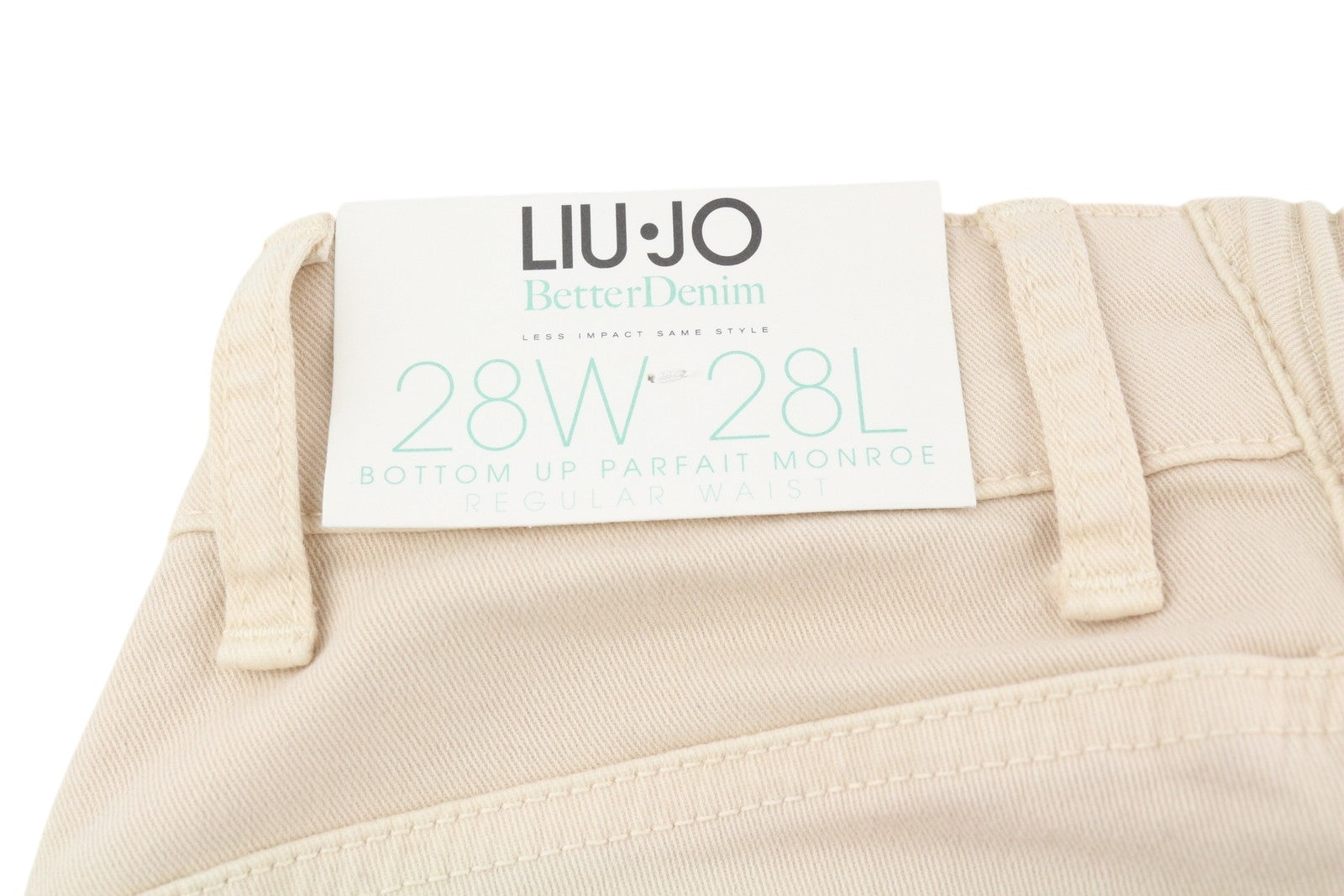 LIU JO Monroe Women's Jeans W28 L28 Slim Bottom Up Light Blue Denim