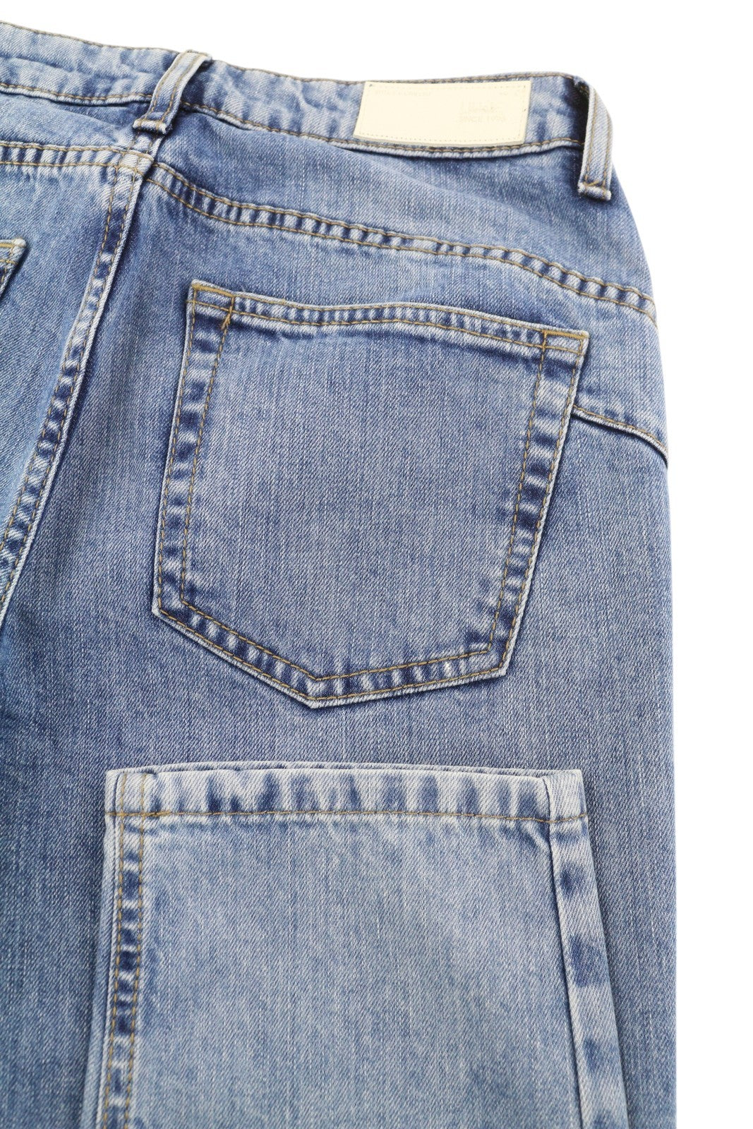 LIU JO Cute Women's Jeans W28 Blue Painted Pattern Skinny Fit Ankle