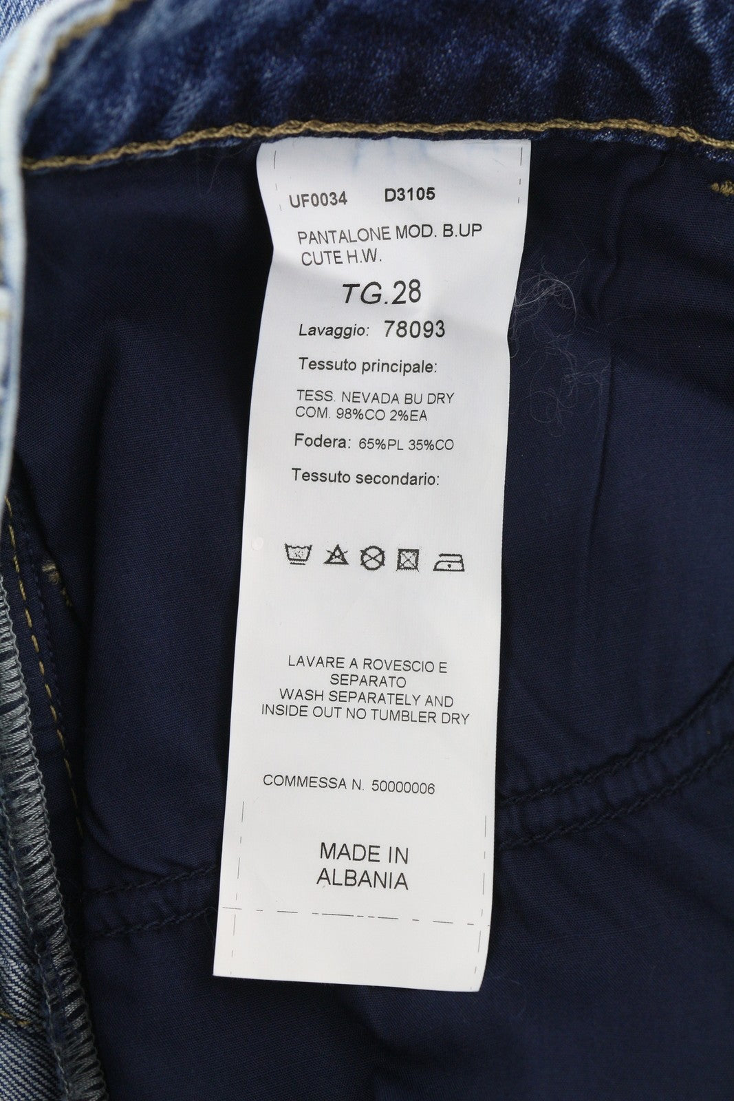 LIU JO Cute Women's Jeans W28 Blue Patterned Painted Skinny Leg Ankle