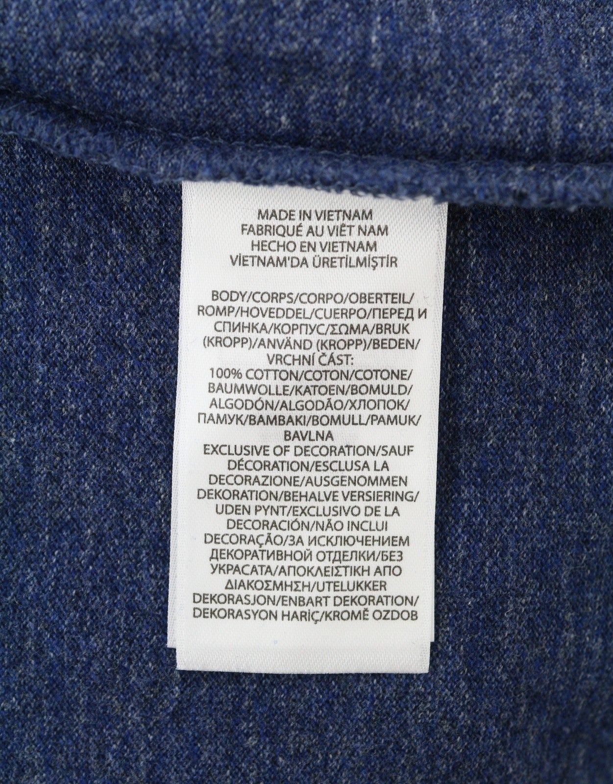 RALPH LAUREN Slim Fit Men Polos 2XL Melange Blue Embroidered Logo Short Sleeved