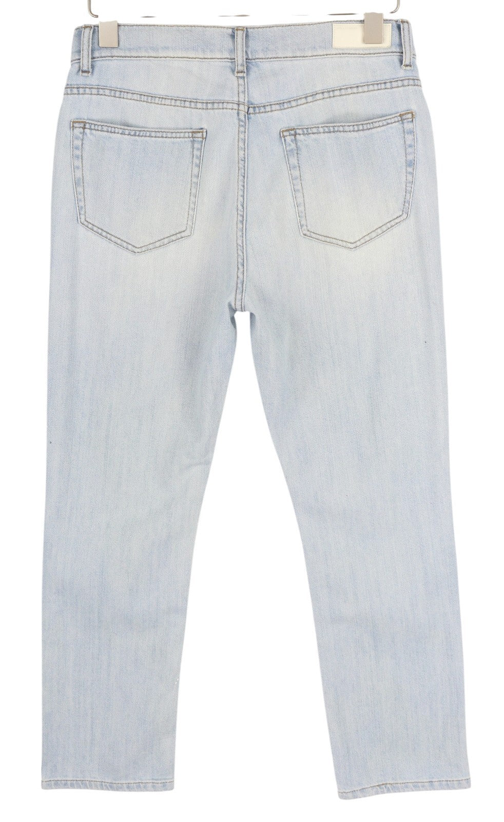 LIU JO Boy Lapel Women's Jeans W28 Blue Painted Washed Slim Fit Button Fly