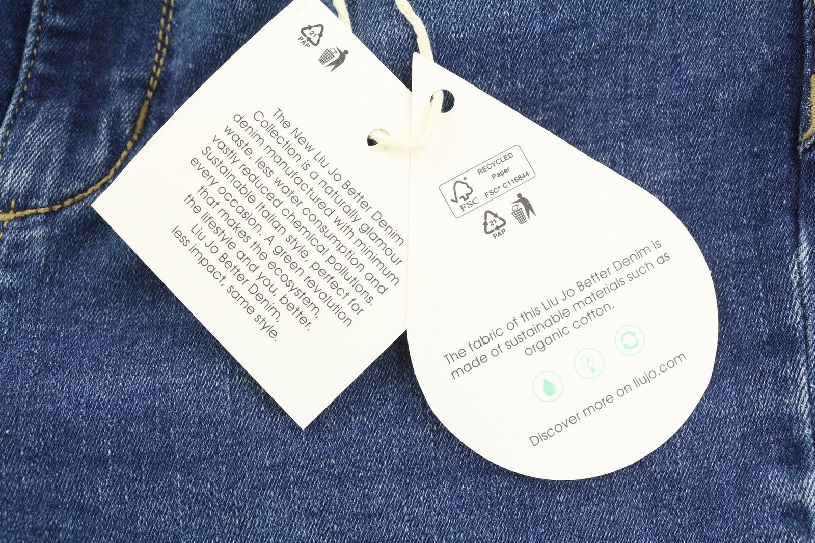 LIU JO Women's Jeans W29 Blue Washed Stretch Capri High Waist Regular