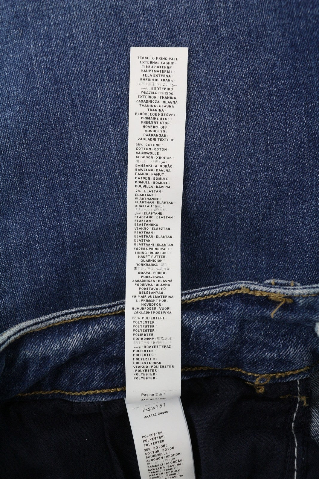 LIU JO Women's Jeans W29 Blue Washed Stretch Capri High Waist Regular