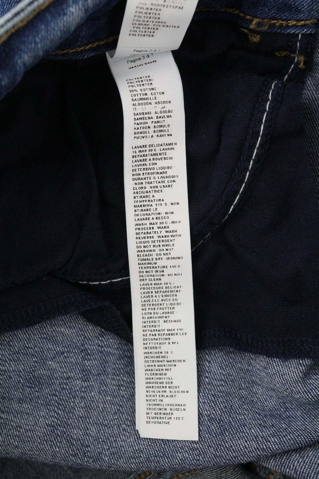 LIU JO Women's Jeans W29 Blue Washed Stretch Capri High Waist Regular