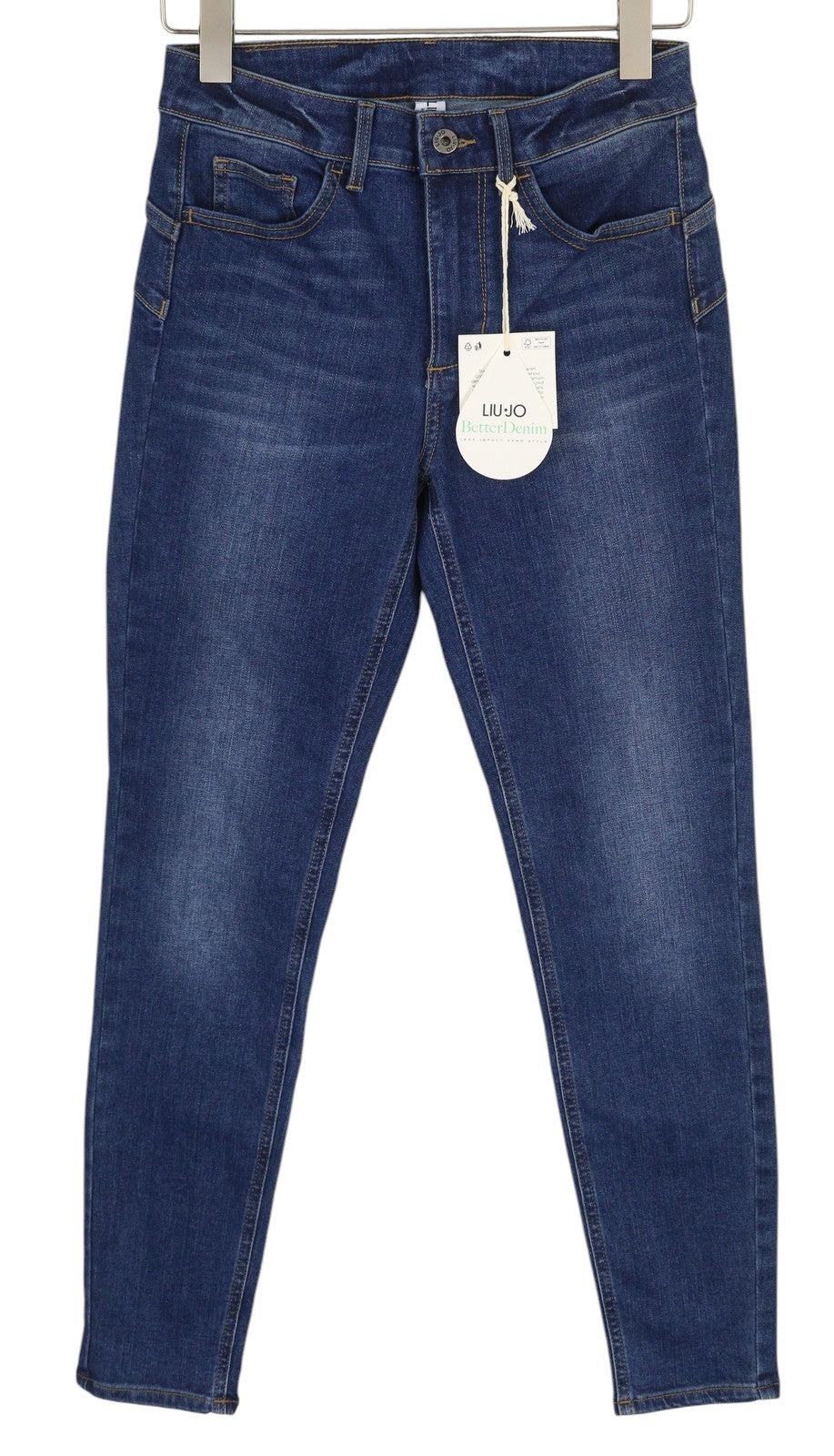 LIU JO Divine Women's Jeans W28 High Waist Skinny Washed Blue Ankle