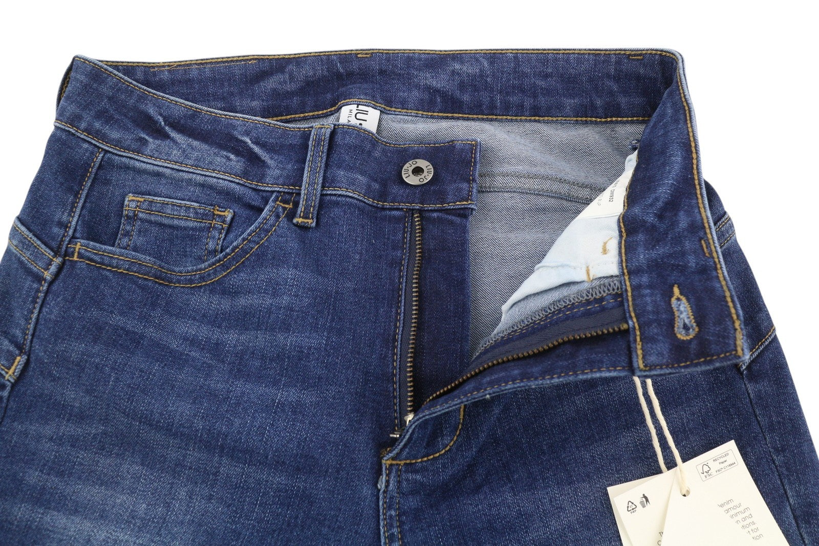 LIU JO Divine Women's Jeans W28 High Waist Skinny Washed Blue Ankle