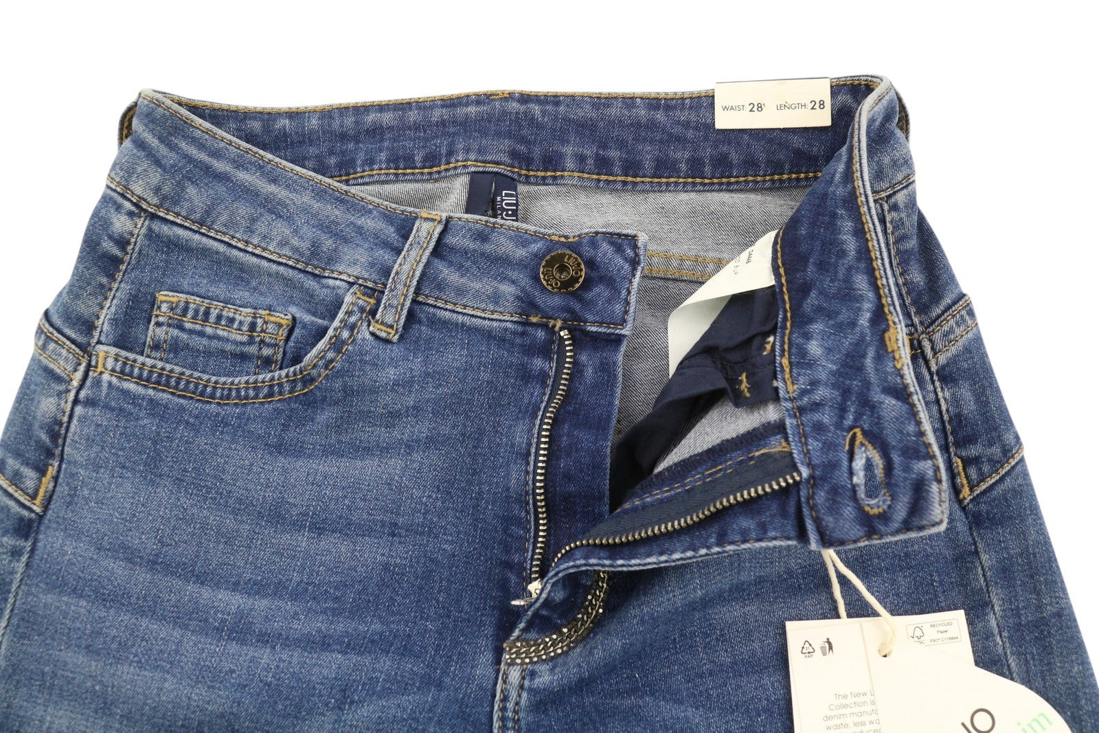 LIU JO Ideal Women's Jeans W28 L28 Blue Skinny High Waist Bottom Up Fit