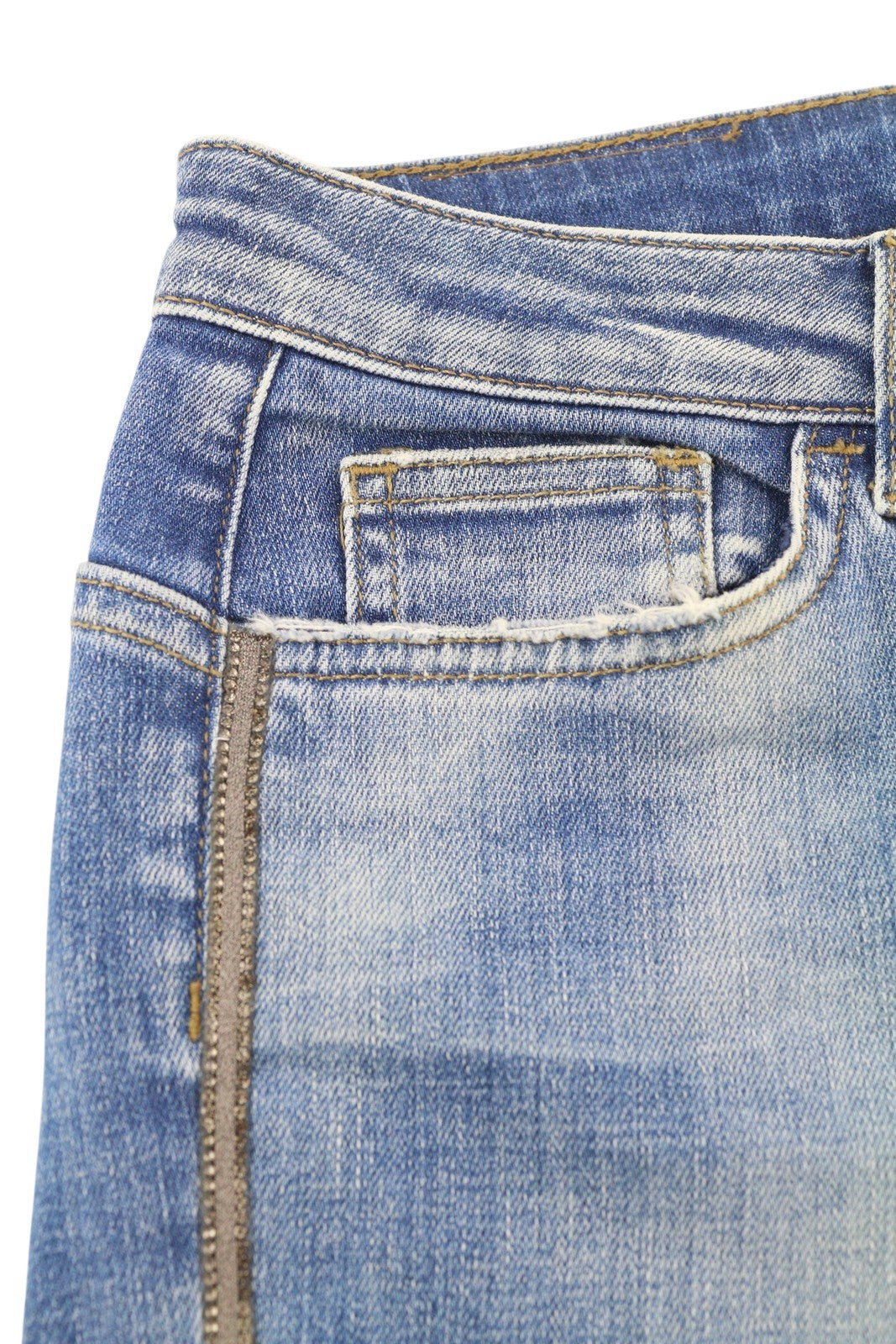 LIU JO Evita Women's Jeans W28 Blue Ripped Skinny Washed Logo Fit