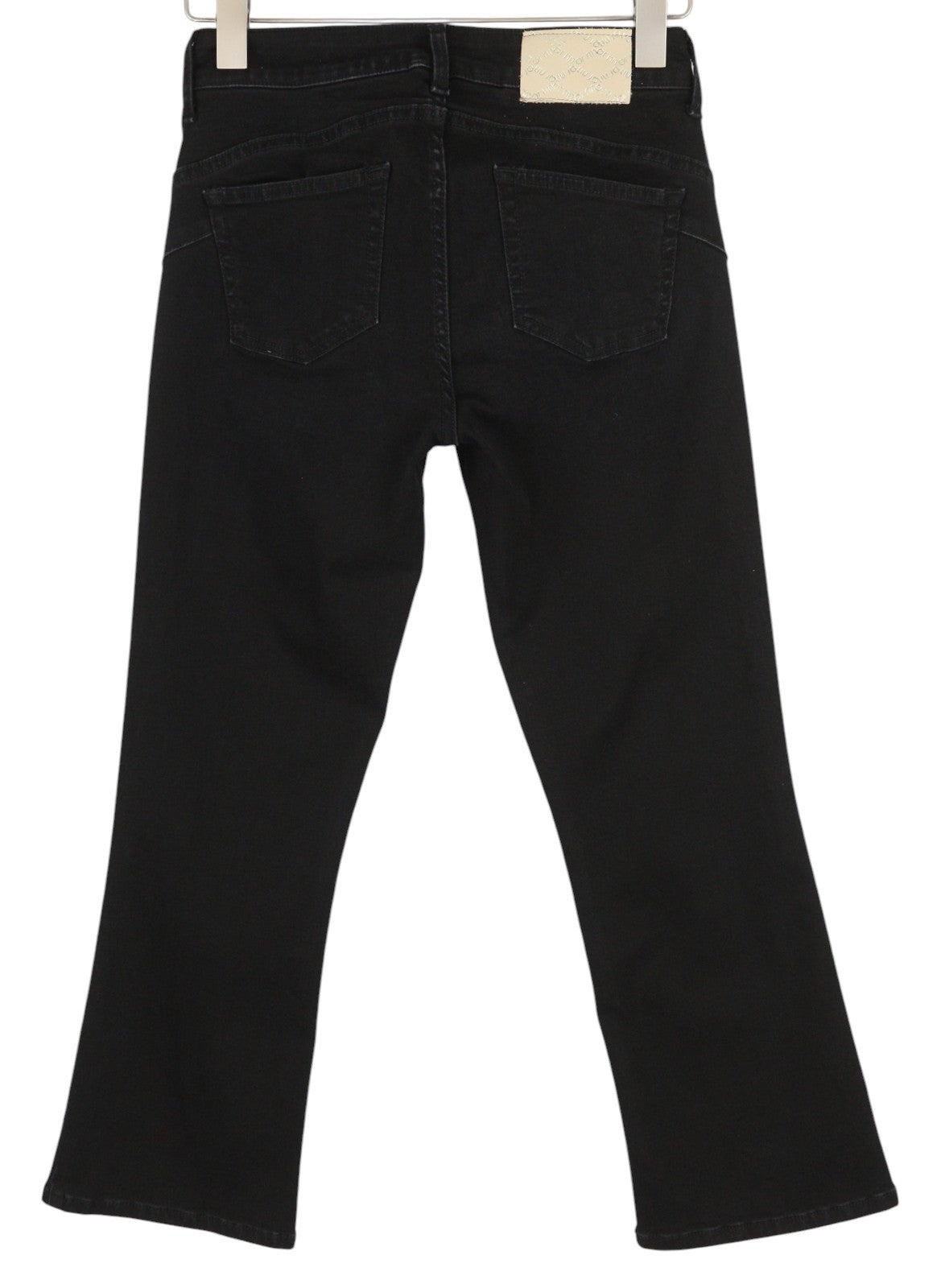 LIU JO Fly Women's Jeans W28 Black Bootcut Ankle Zip Fly Denim Logo