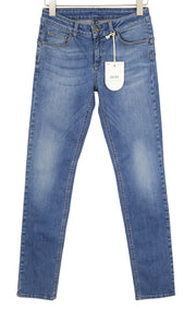 LIU JO Magnetic Women's Jeans W28 Blue Skinny Washed Zip Fly Mickey