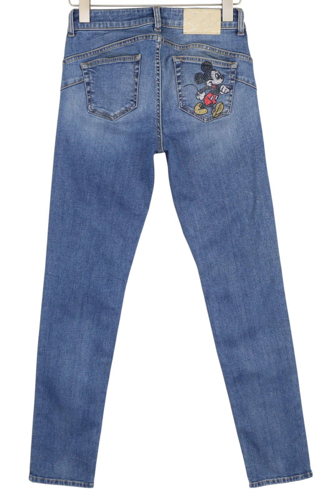 LIU JO Magnetic Women's Jeans W28 Blue Skinny Washed Zip Fly Mickey