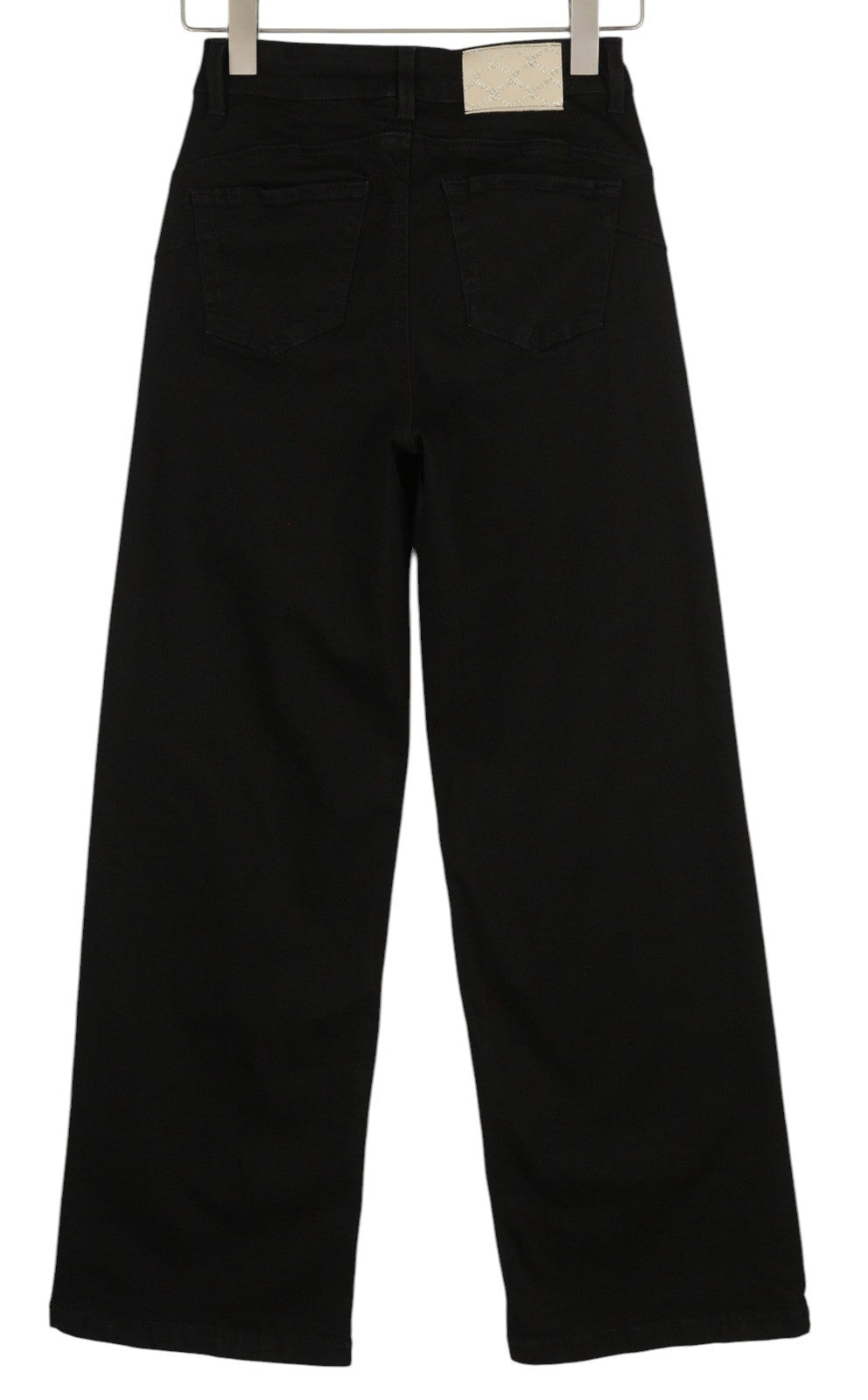 LIU JO Women's Jeans W27 Black Straight Leg High Waist Zip Fly Logo