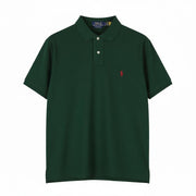 RALPH LAUREN Custom Slim Fit Men Polos L Green Embroidered Logo Short Sleeved