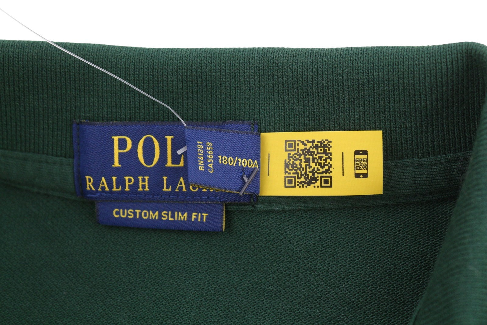 RALPH LAUREN Custom Slim Fit Men Polos L Green Embroidered Logo Short Sleeved