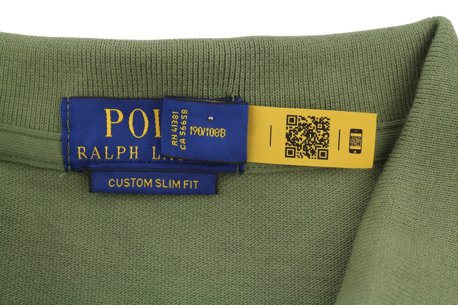 RALPH LAUREN Custom Slim Fit Men Polos 2XL Green Embroidered Logo Short Sleeve