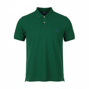 RALPH LAUREN Custom Slim Fit Men Polos L Green Embroidered Logo Short Sleeved