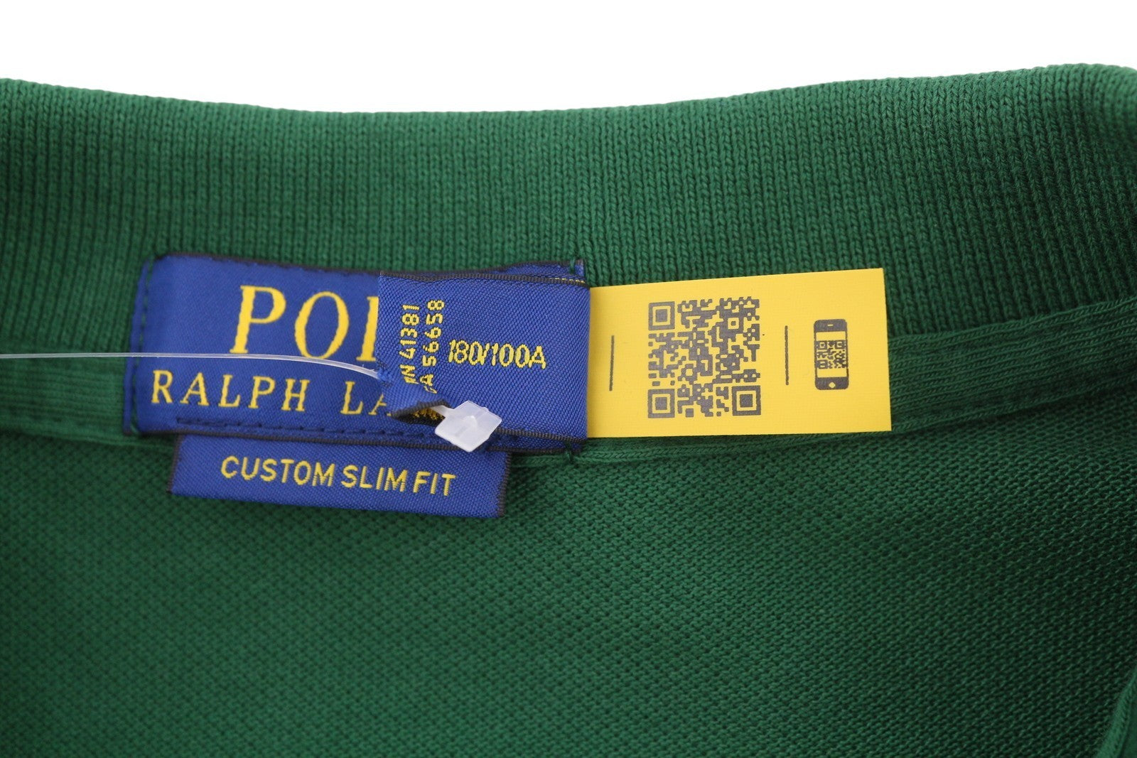 RALPH LAUREN Custom Slim Fit Men Polos L Green Embroidered Logo Short Sleeved