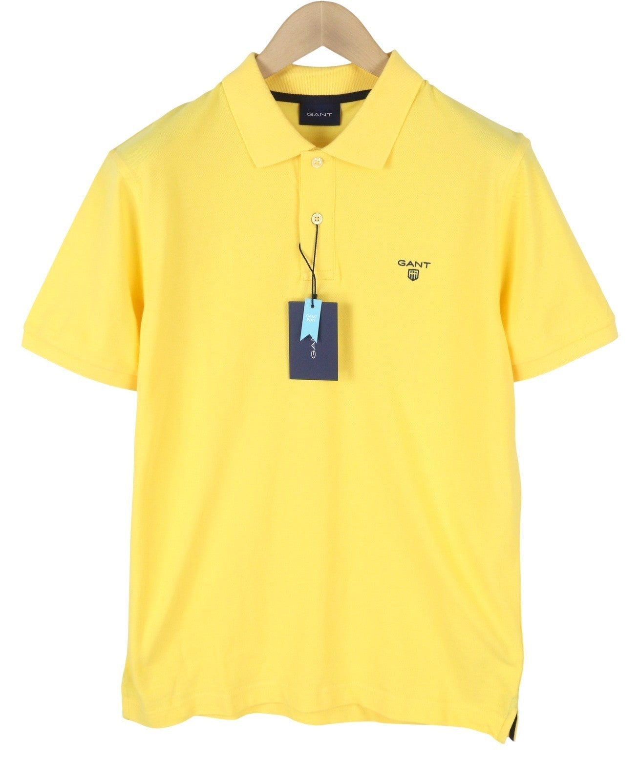 GANT Summer Pique SS Rugger Men T-Shirt M Brimestone Yellow Polo