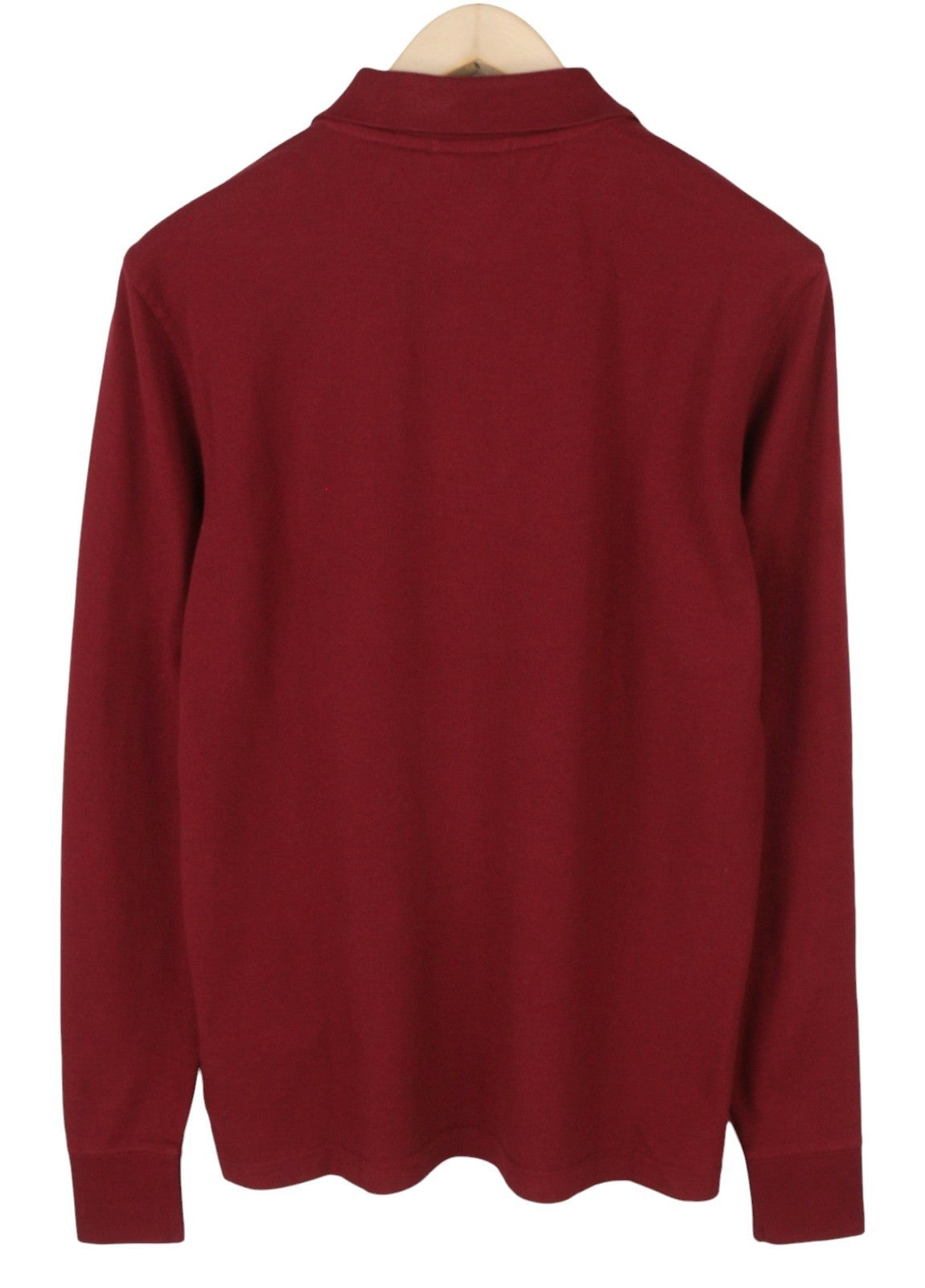 GANT Original Pique LS Rugger Men T-Shirt M Plumped Red Logo Polo Long Sleeve