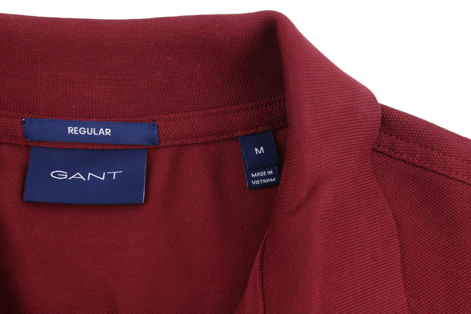 GANT Original Pique LS Rugger Men T-Shirt M Plumped Red Logo Polo Long Sleeve