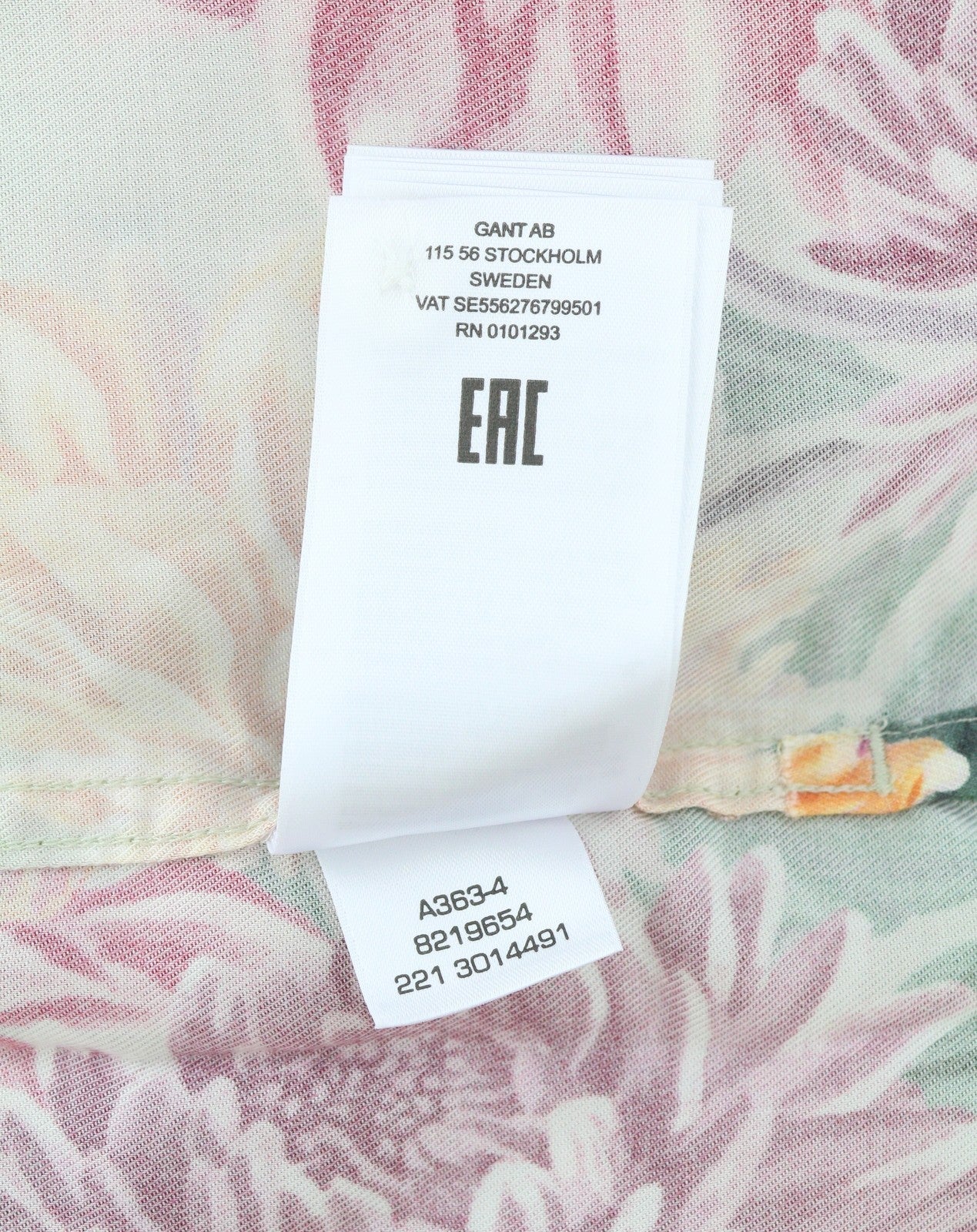 GANT Rel Dahlia Print Camp Collar Men Shirt L Plaza Taupe Relaxed Floral RRP180