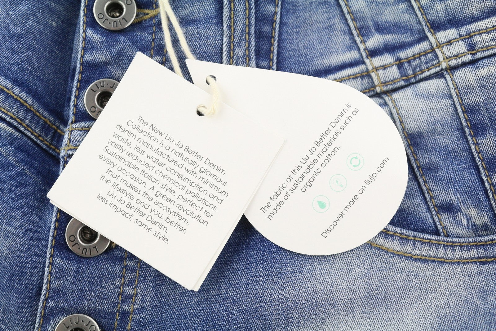 LIU JO Women Jeans W28/L28 Fade Wash Bootcut Buttoned High Waist Bottom Up