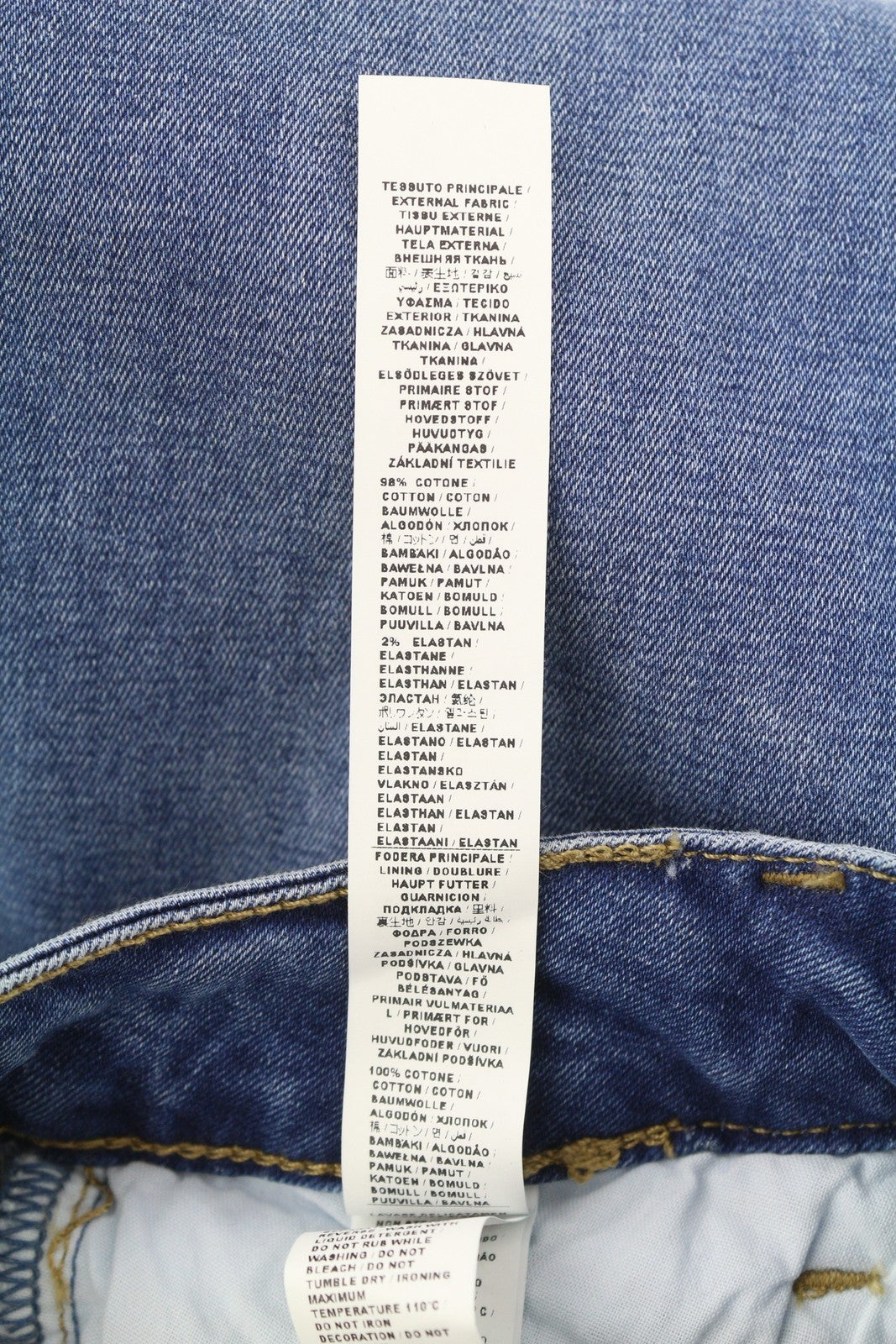 LIU JO Women Jeans W26/L35 Blue Faded Straight High Rise Bottom Up Styling