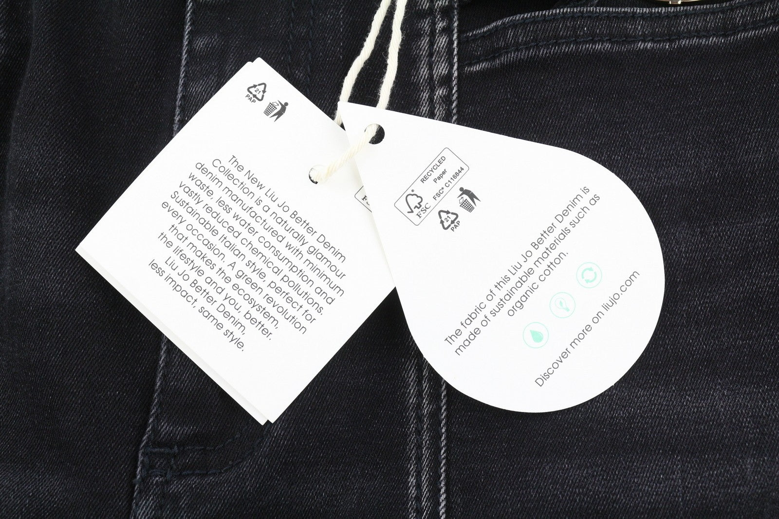 LIU JO Women Jeans W28 Black Fade Wash Bootcut Zip Fly High Waist Denim