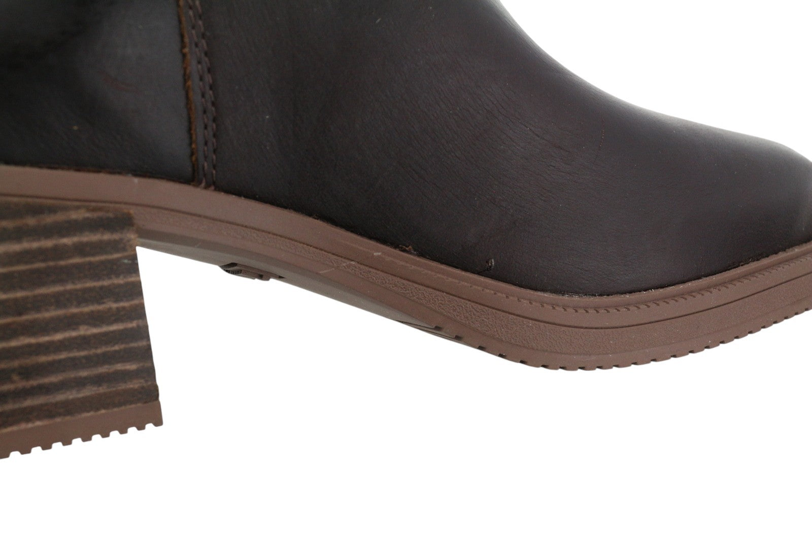 TIMBERLAND A25B3 Women Boots EU37/38 Brown Leather Heeled Mirror Fit