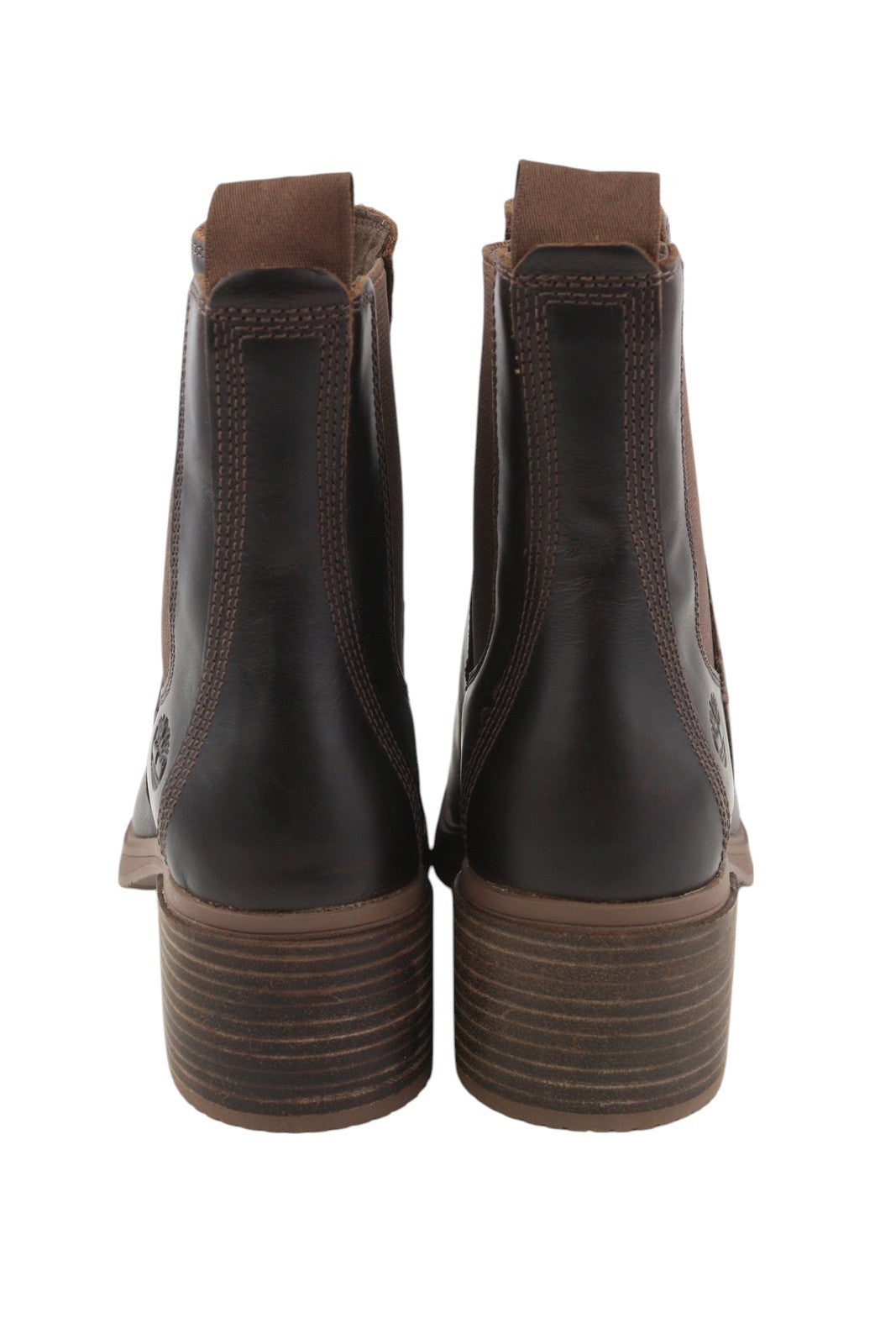 TIMBERLAND A25B3 Women Boots EU37/38 Brown Leather Heeled Mirror Fit