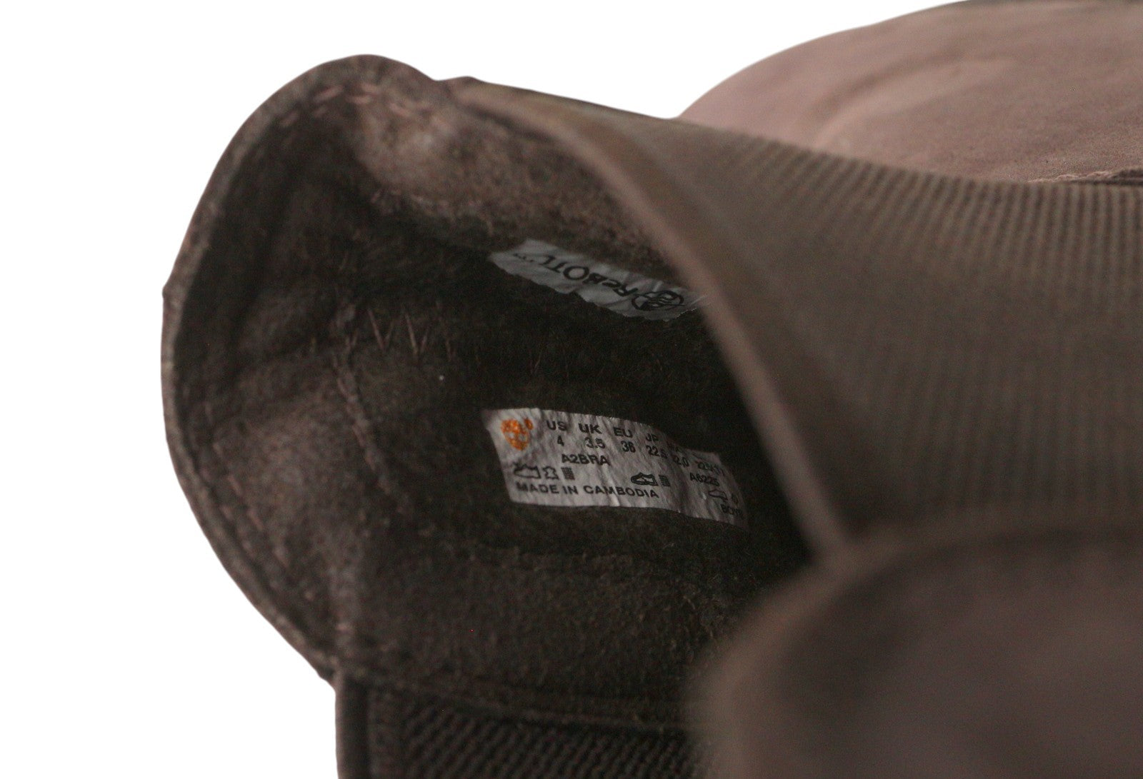 TIMBERLAND A2BRA Boy Boots EU36/37 Brown Leather Almond Toe Ankle Fit